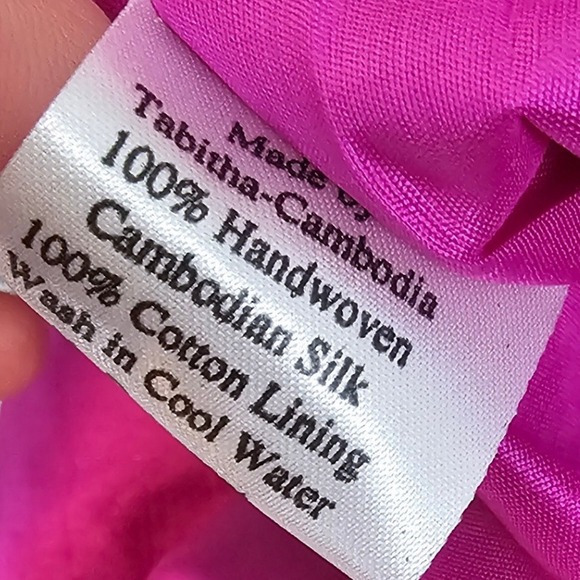 Tabitha Cambodia Handmade‎ Handwoven Silk Stripe Colorful Shoulder Purse Bag - Picture 10 of 11